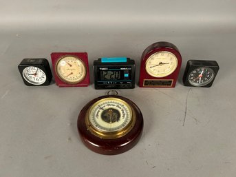 Alarm Clock And Barometer Lot