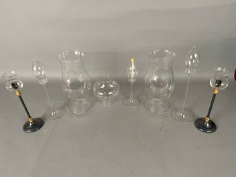 Eight Pieces Vintage Glass