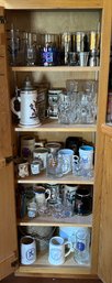 Contents Of Cabinet Including Beer Steins And Mugs