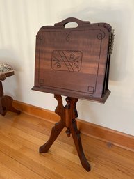 Victorian Magazine Rack With Carved Detail
