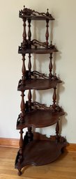 Victorian Walnut Whatnot Corner Shelf