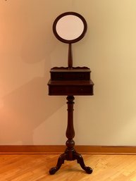 Antique Shaving Stand With Adjustable Mirror