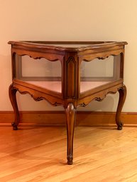 French Provincial Style Triangular Display Case