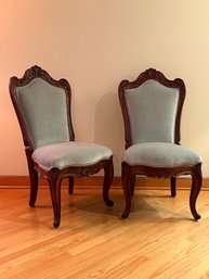 Pair Of Victorian Upholstered Side Chairs
