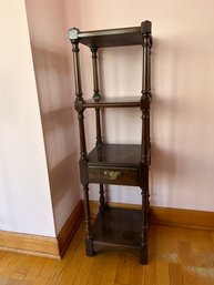 Small Size Four Tier Shelf With A Drawer