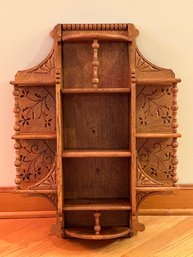 Oak Multi Tiered Whatnot Shelf