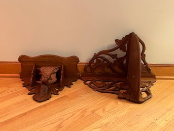 2 Carved Shelves