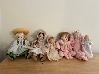 Seven Vintage Dolls Including Madame Alexander