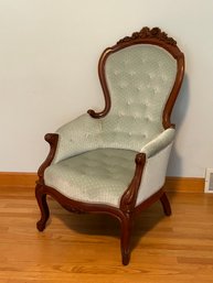 Victorian Walnut Upholstered Armchair