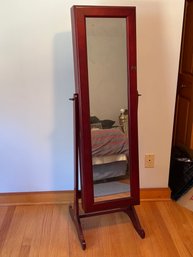 Jewelry Case With Locking Mirror Door