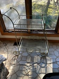Iron Service Cart On Wheels