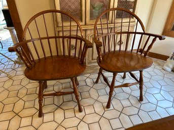 Two Hitchcock Windsor Style Chairs