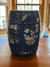 Blue And White Chinese Style Garden Bench