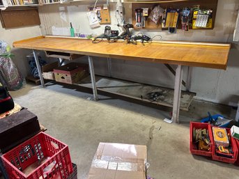 Custon Oak Top Work Bench