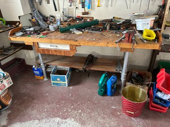 Custom Workbench With Metal Vice