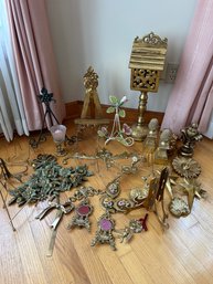 Display And Decorative Items Mostly Gold Painted