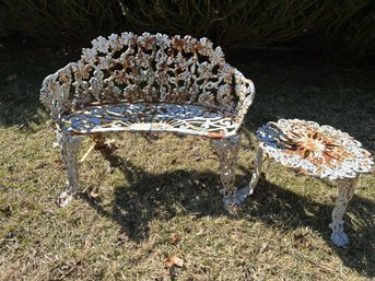 Cast-iron Bench And Table