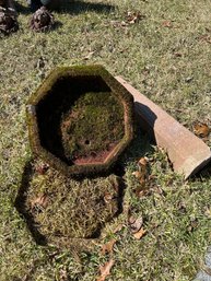 Birdbath Cast Stone Red Color