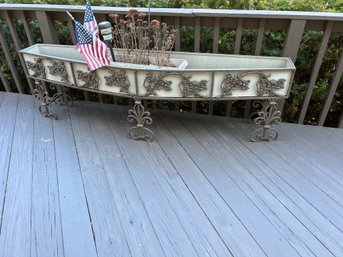 Cast Iron Planter With Bowed Front