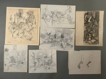 Michael Coleman Abstract, 7 Pcs Original Art