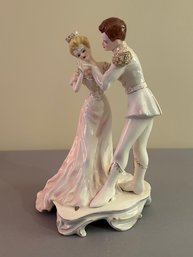 Porcelain Dancing Couple With Gold Accents
