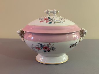 Porcelain Soup Tureen With Floral Decoration