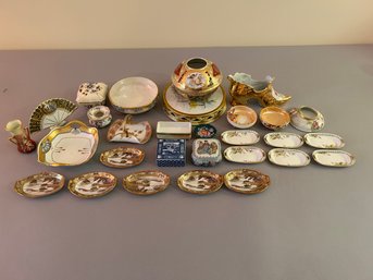 Assortment Of Small Porcelain Items Including Satsuma And Nippon