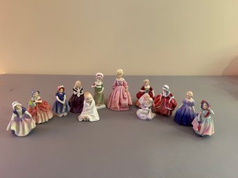 12 Porcelain Lady Figurines, Mostly Royal Doulton