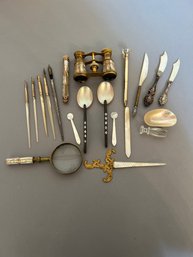 Lot Of Small Items, Most With Mother Of Pearl