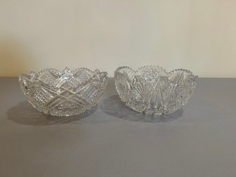 Two Cut Crystal Bowls
