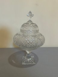 Cut Crystal Lidded Candy Dish