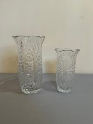 Two Cut Crystal Vases
