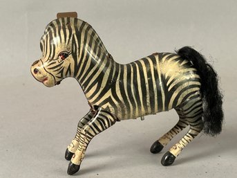 Vintage Zebra Tin Wind Up Toy.