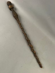 Hand Carved Spiral Twisted Snake Cane