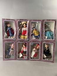 Set Of 8 Vintage Dolls From Different Countries