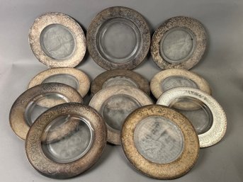 11 Sterling Silver Overlay Dinner Plates