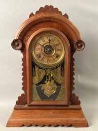 Antique Walnut Shelf Clock Boyle Bros