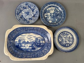 4 Antique And Vintage Porcelain Plates