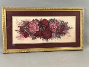 Floral Print Nicely Framed.