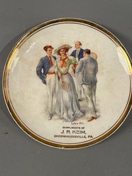 Antique Advertising Plate J. R. Keim Shoemakersville PA.