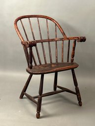Antique Sack Back Windsor Armchair
