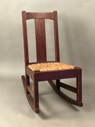 Antique Signed Limbert Arts And Crafts Rocking Chair