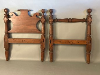 Pair 19 Century Cannonball Rope Beds