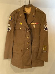 US Army Military Jacket W Medals And Awards