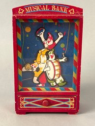 Vintage Mechanical, Musical Bank As Is