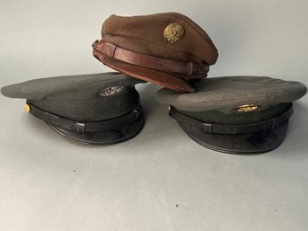 3 Vintage Soldiers Hats WW2, Vietnam?