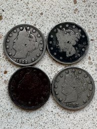 4 (Four) Liberty V Nickels 1888 1893 1909 (2) - 41