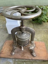 RARE Matter Bourgeat 1900s French Duck & Lobster Press Culinary Cooking Tool In Silver Nickel