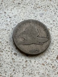 1858 Flying Eagle One Cent Coin - 52
