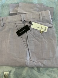 New Mens Light  Purple Slacks By Turtleson Sz 34 - 112br1
